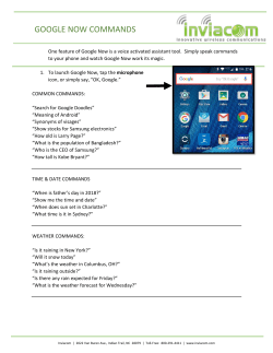 google now commands