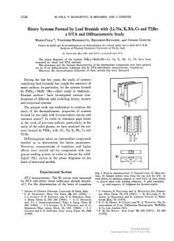 Binary Systems Formed by Lead Bromide with (Li, Na, K, Rb, Cs and