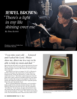 Jewel Brown: There`s a Light in my Life Shining Over Me