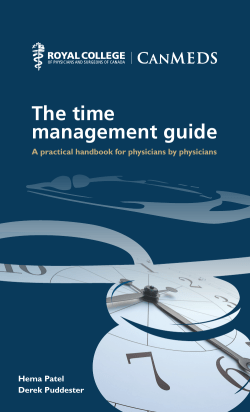 The time management guide - The Royal College of Physicians and