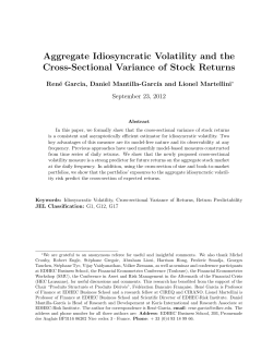 Aggregate Idiosyncratic Volatility and the Cross