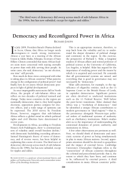 Democracy and Reconfigured Power in Africa