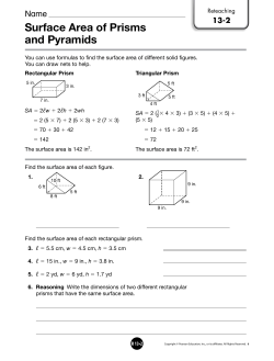 Surface Area of Prisms and Pyramids