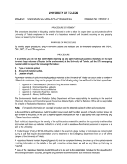 Hazardous Materials Spill Procedures