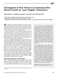 Investigation of Flow Patterns in Continuous