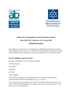 Manchester Metropolitan University Business School 42nd AIB
