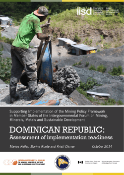 Supporting Implementation of the Mining Policy Framework in