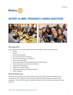 rotary alumni: frequently asked questions
