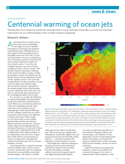 Oceanography: Centennial warming of ocean jets