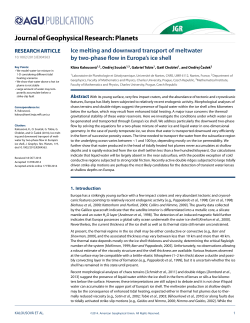Ice melting and downward transport of meltwater by twophase flow