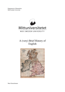 Brief History of English