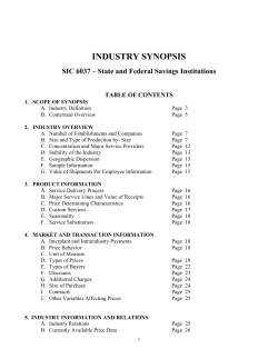 State and Federal Savings Institutions