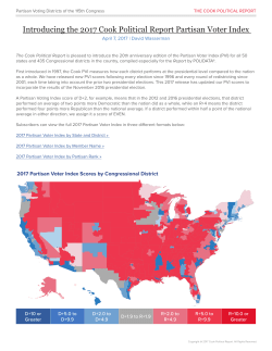 Introducing the 2017 Cook Political Report Partisan Voter Index