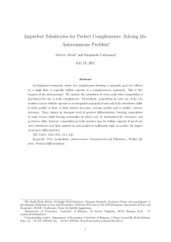 Imperfect Substitutes for Perfect Complements: Solving the