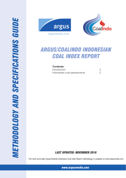 Argus/Coalindo Indonesian Coal Index Report