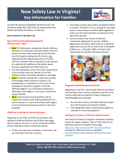 New Safety Law in Virginia!