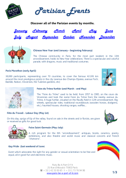 Parisian Events - Paris Be A Part Of It