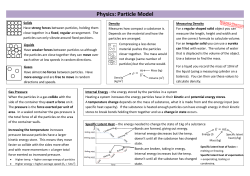 Physics: Particle Model