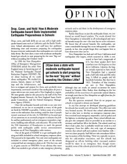 Drop, Cover, and Hold" How A Moderate Earthquake