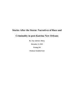 Stories After the Storm: Narratives of Race and
