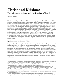 Christ and Krishna - Mormon Scholars in the Humanities