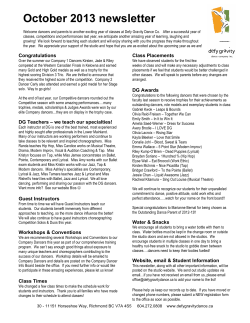 September 2013 Newsletter - Defy Gravity Dance Company Inc.