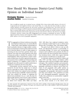 How Should We Measure District-Level Public Opinion on Individual