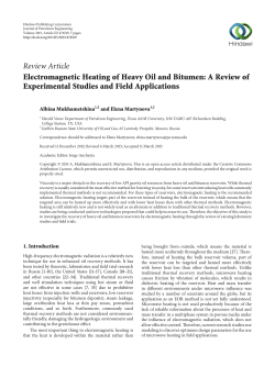 Electromagnetic Heating of Heavy Oil and Bitumen: A Review of