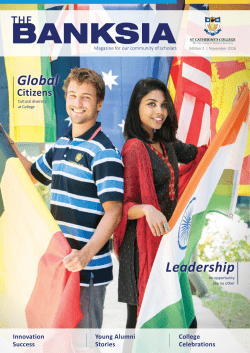 Semester 2, 2016 - St Catherine`s College, UWA