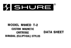 Shure M98ED T2 User Guide