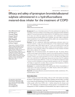 Efficacy and safety of ipratropium bromide
