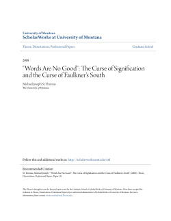 The Curse of Signification and the Curse of Faulkner`s South