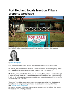 Port Hedland locals feast on Pilbara property wreckage