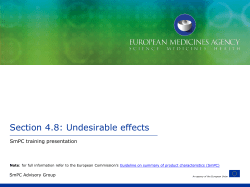 Section 4.8: Undesirable effects