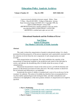 this PDF file - Education Policy Analysis Archives
