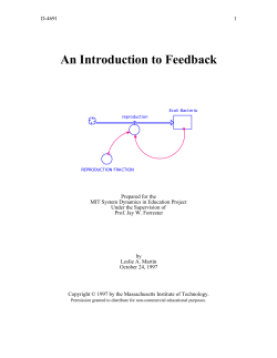 An Introduction to Feedback