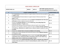NJDOE MODEL CURRICULUM