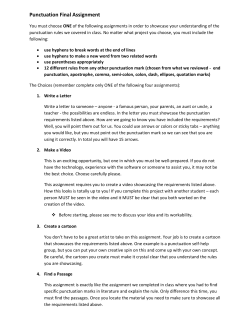 Punctuation Final Assignment 2