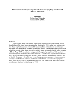 Ling, A. Characterization and sequencing of Pseudoaltermonas spp