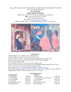 ENGL 451-551 Uppity Medieval Women