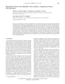 Dissociation of Water at the MgO(100)&minus;Water Interface