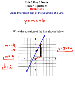 Linear Equations - Math with Ms. UB