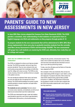 PArENTS` GuIdE To NEW ASSESSmENTS IN NEW