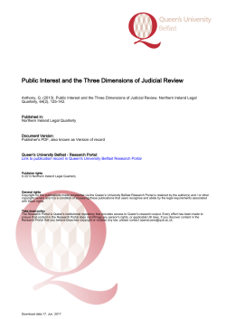 Public Interest and the Three Dimensions of Judicial Review