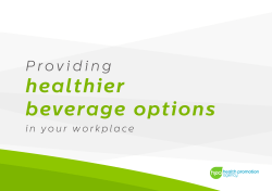 Providing healthier beverage options in your workplace