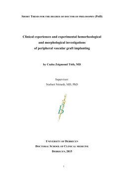 Clinical experiences and experimental hemorheological and
