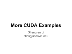 More CUDA Examples