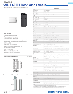 SNB-J-6010A Data Sheet - 123 Security Products