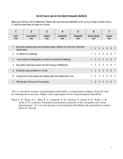 1 Below you will find a list of statements. Please rate how true each
