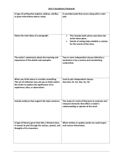 Unit 2 Vocabulary Flashcards A type of writing that explains, defines